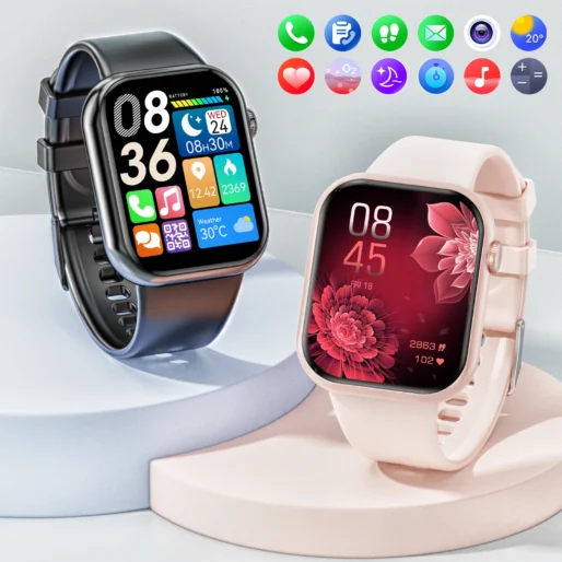 Karchilor 2024 Men’S Smartwatch Bluetooth Call Women’S 1.85 High-Definition Screen Sports Watch Suitable For Android Ios