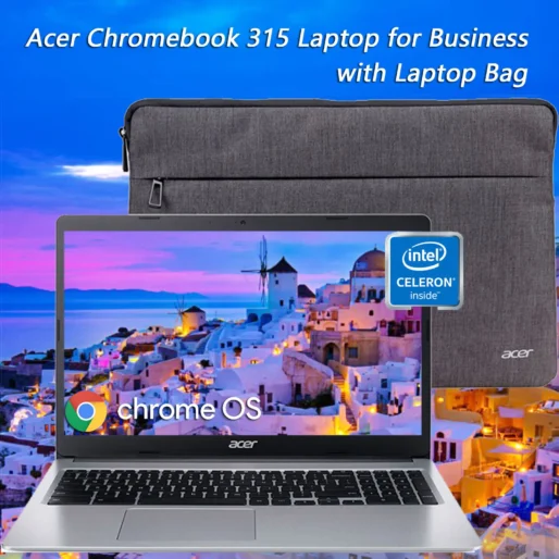 Acer Chromebook 315 Laptop for Business, 15.6″ HD Display, Intel Celeron N4020, 4GB RAM 64GB eMMC, Intel UHD Graphics, Chrom OS