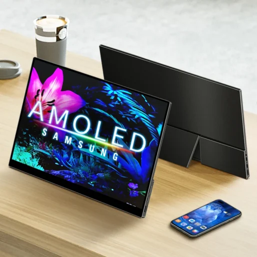 2025 15.6 Inch OLED 4K UHD Touchscreen Portable Monitor With Type-C HDMI-Compatible External Gaming Monitor for Xbox Switch
