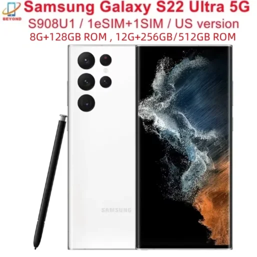 C Samsung Galaxy S22 Ultra 5G S908U S22U 6.8″ ROM 128GB/256/512GB RAM 8GB/12GB Snapdragon 8 NFC S Pen Unlocked Smart Cell Phone