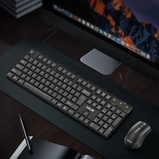 2.4G Wireless Keyboard Mouse Combo USB Receiver Silent Full-Size Mouse and Keyboard Office for PC/Laptop/Windows