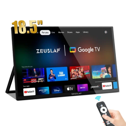 ZEUSLAP 18.5″ Smart Portable Monitor Z18TV PRO with Google TV Touch Screen Display For Mini PC Laptop Phone Xbox PS4 PS5 Switch