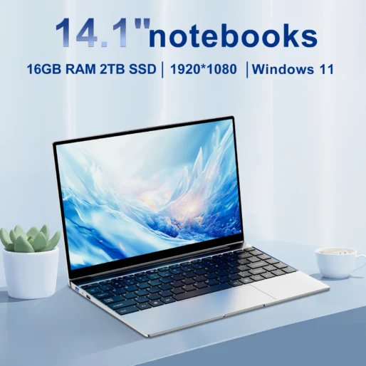 Newest 14.1″ inch Mini Laptop Intel N3700 CPU 16GB RAM 2TB SSD Windows 11 Pro Original Mini Gaming PC Office Study Computer